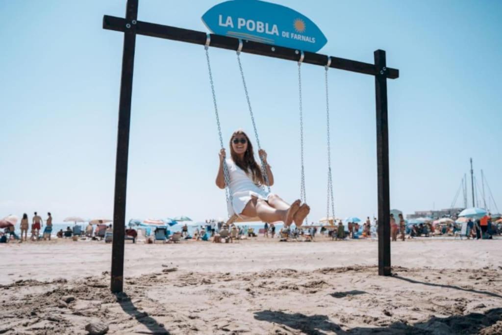 Coqueto Apartamento De Playa Con Piscina Y Terraza Βαλένθια Εξωτερικό φωτογραφία