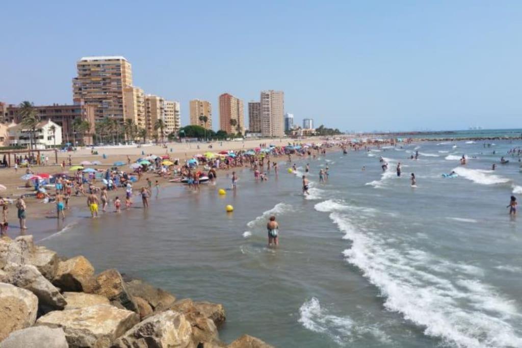Coqueto Apartamento De Playa Con Piscina Y Terraza Βαλένθια Εξωτερικό φωτογραφία